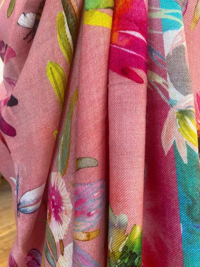 Pink Fynbos Wool Scarf - Image 2