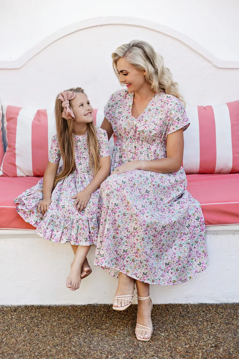 Ladies Dress-Watercolour-Mommy-and-Me - Image 4