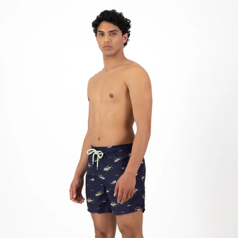 Mid-length Swim Shorts | Tuna / Navy - Image 1