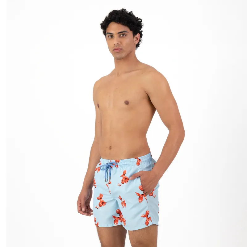 Mid-length Swim Shorts | Balloon Dogs / Blue - Image 1