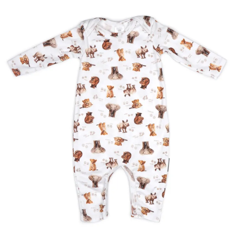 Baby Long Sleeve Printed Romper - Image 1