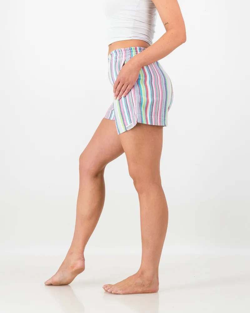 Women's Summer Kikoy Shorts - Candy Stripe - Image 2