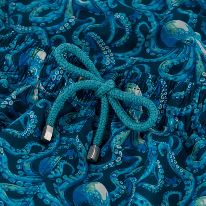 Mid-length Swim Shorts | Octopus / Teal - Image 2