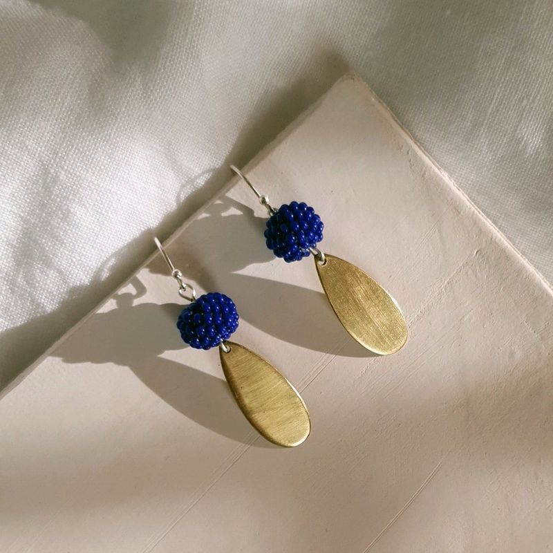 Brass Droplet Earrings