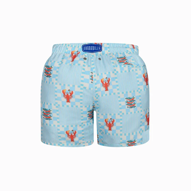 Mid-length Swim Shorts | Retro Reef / Blue - Image 2