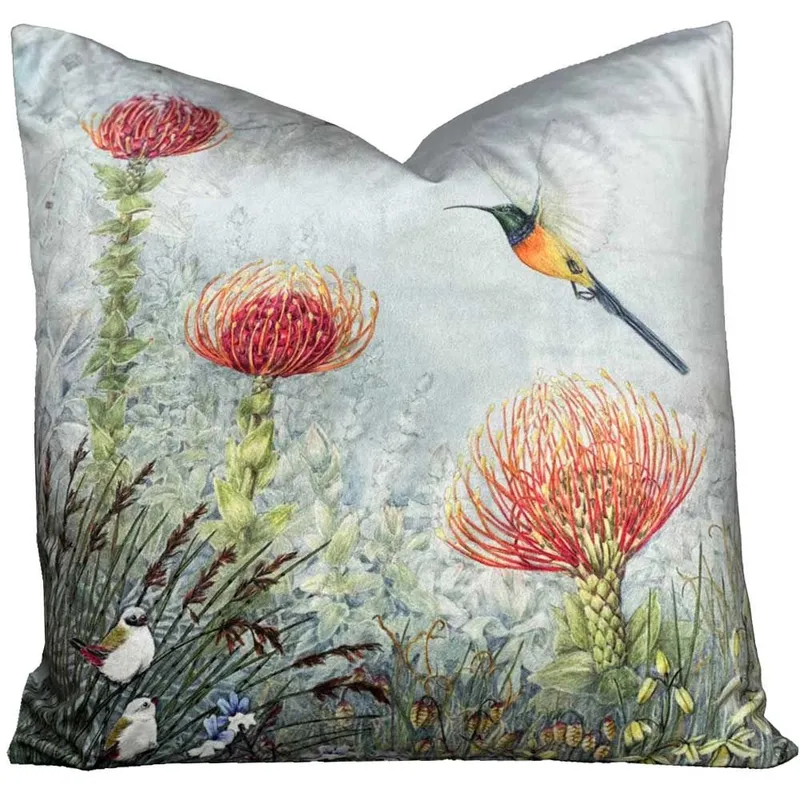 Velvet Scatter Cushion (50x50cm) - Pincushion - Image 1
