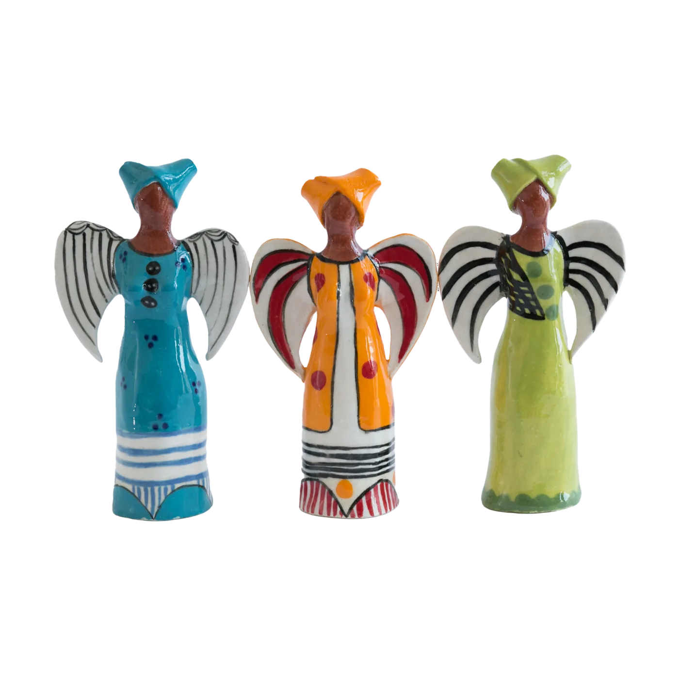 Angel standing Bright on White