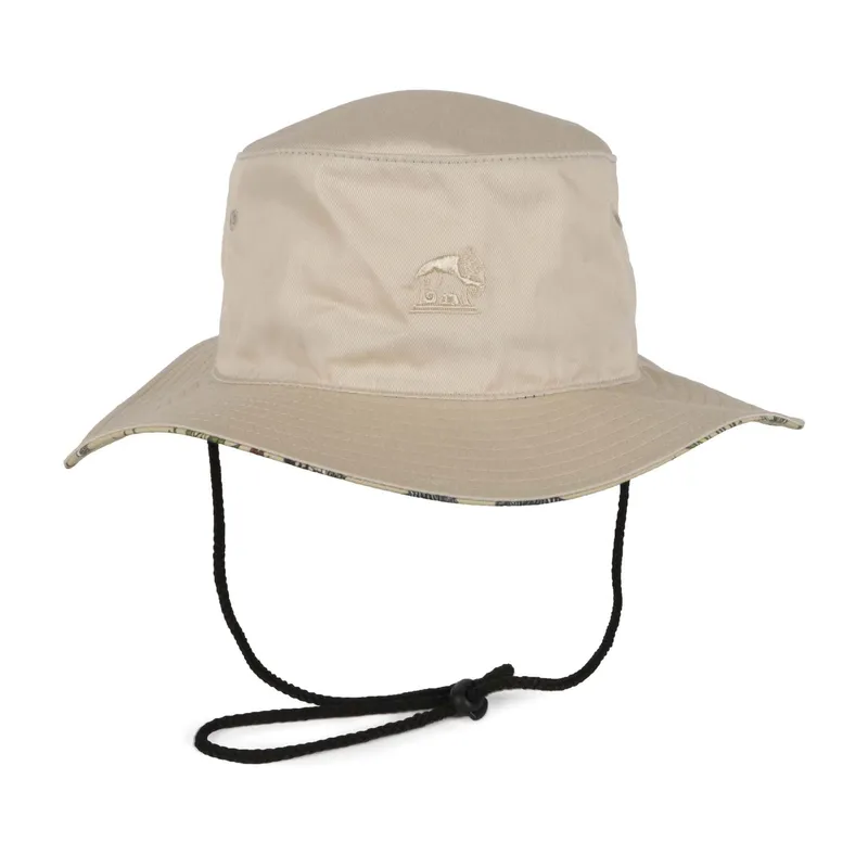 Into Africa Wide Brim Hat with Jumping Zebra Khaki inner brim - Image 2