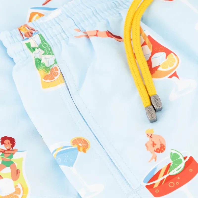 Mid-length Swim Shorts | Tipsy Diver / Light Blue - Image 2