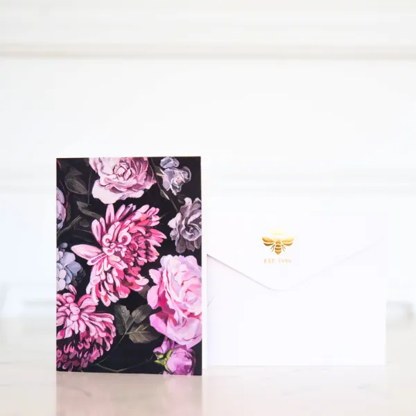 Floral A6 Greeting Card - Piggly