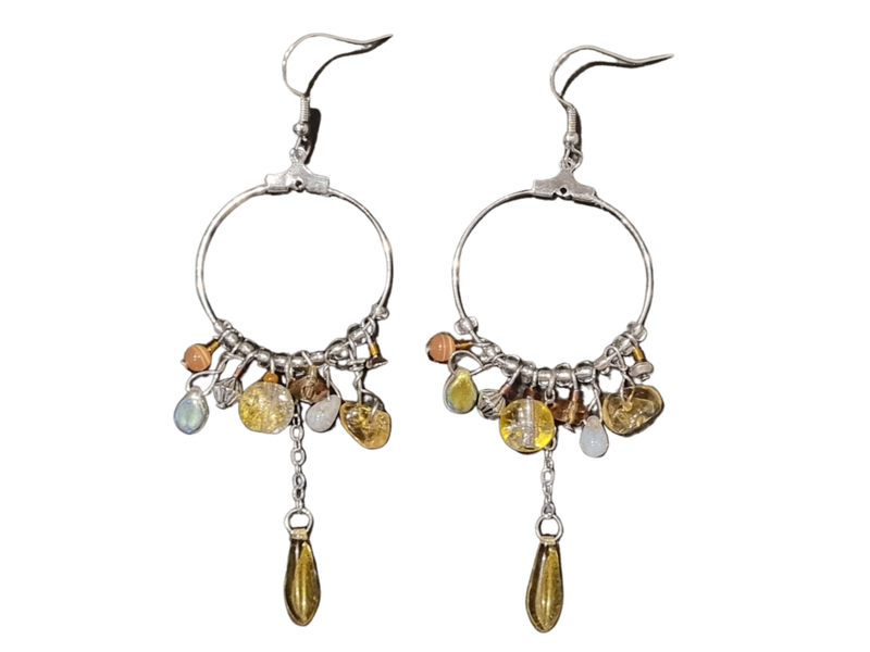 Citrine earrings designed with the Strelitzia flower in mind - ERST03