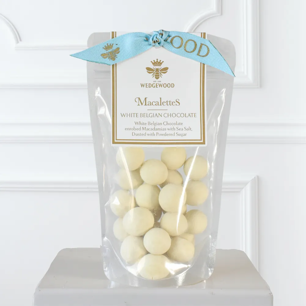 White Belgian Chocolate & Sea Salt Enrobed Macadamias Macalettes