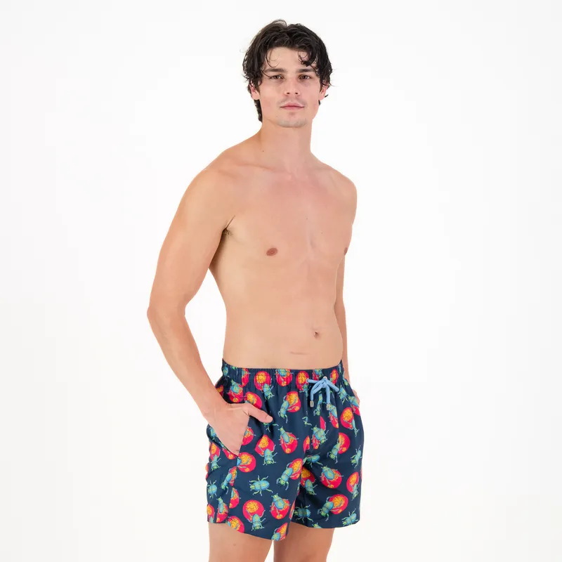 Mid-length Swim Shorts | Dung Beetle / Navy - Image 1