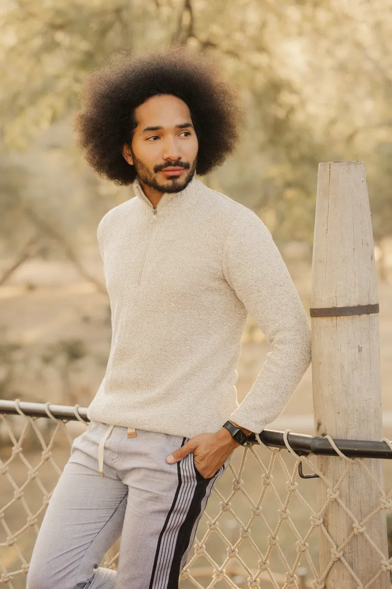 Mens Turtleneck Pullover - Natural - Image 5