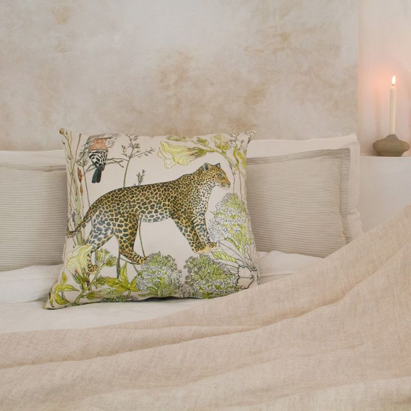 Safari Symphony Leopard ~ Velvet Scatter Cushion Cover