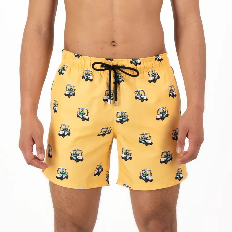 Mid-length Swim Shorts | Golf / Yellow - Image 2