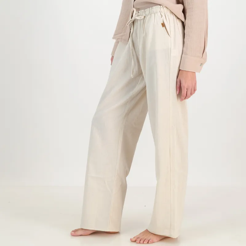 Ladies Linen Trousers - Ivory Cream - Image 2