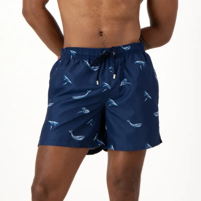 Mid-length Swim Shorts | Sea Life / Navy - Image 2