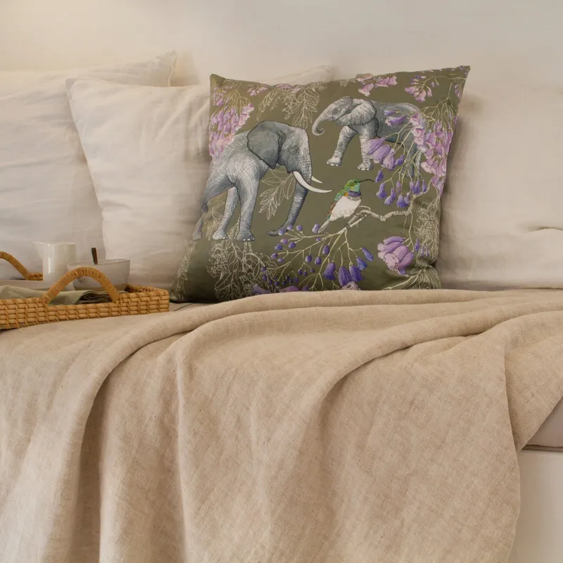 Bushveld Elegance ~ Velvet Scatter Cushion Cover - Image 2