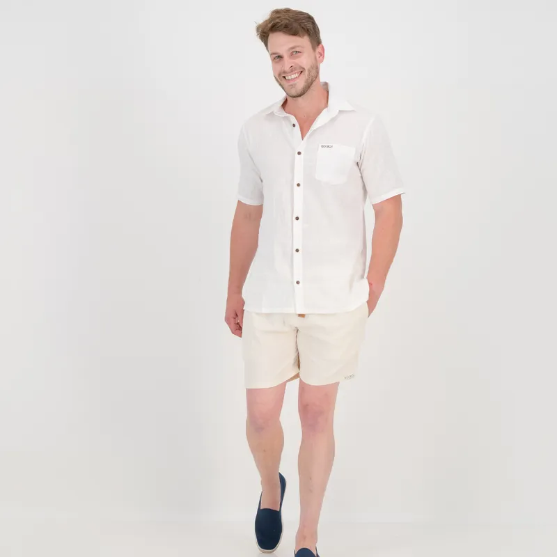 Regular Fit Shorts - Solid Cream - Image 1