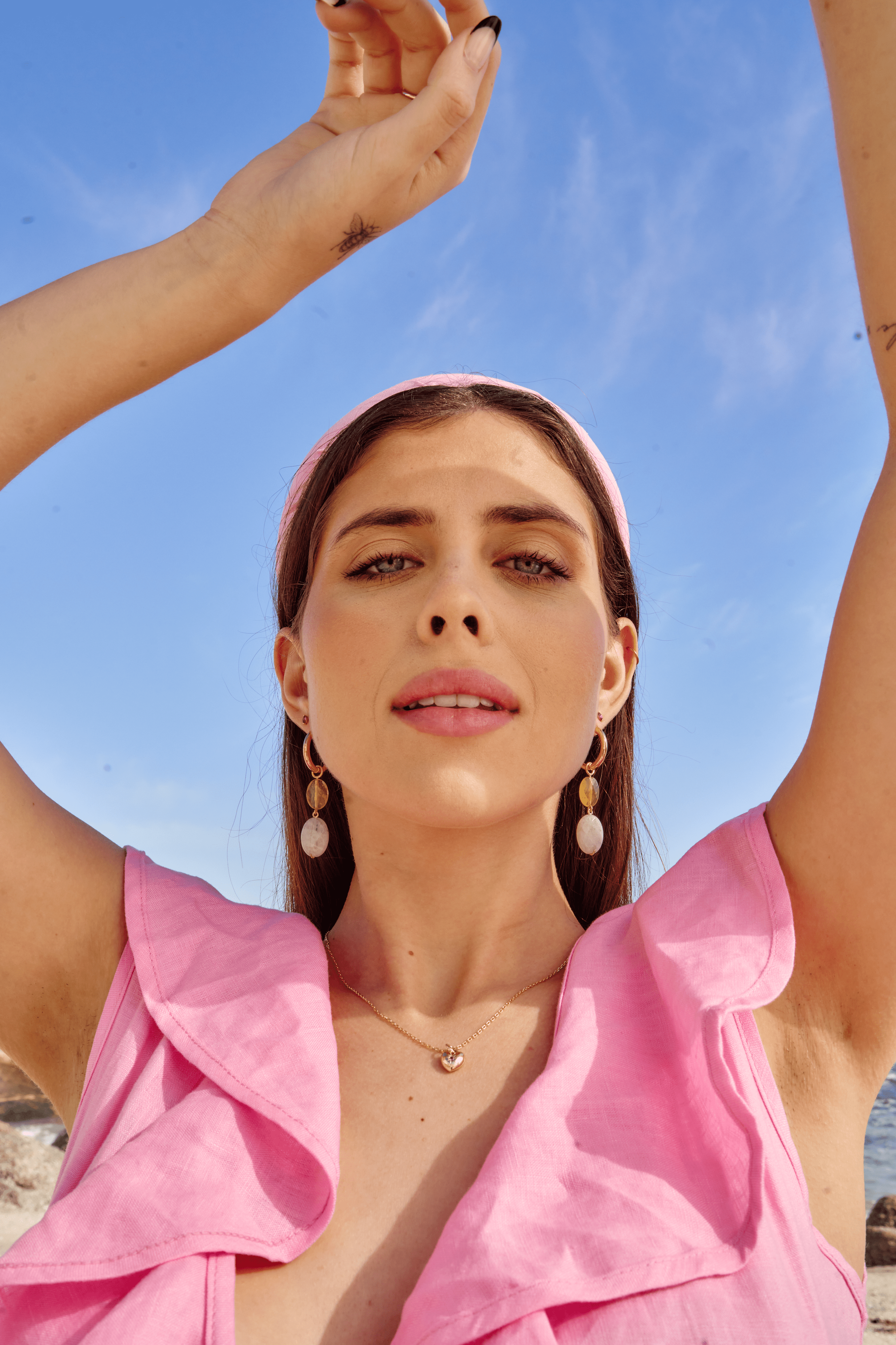 Sun and Moon Hoop Charm