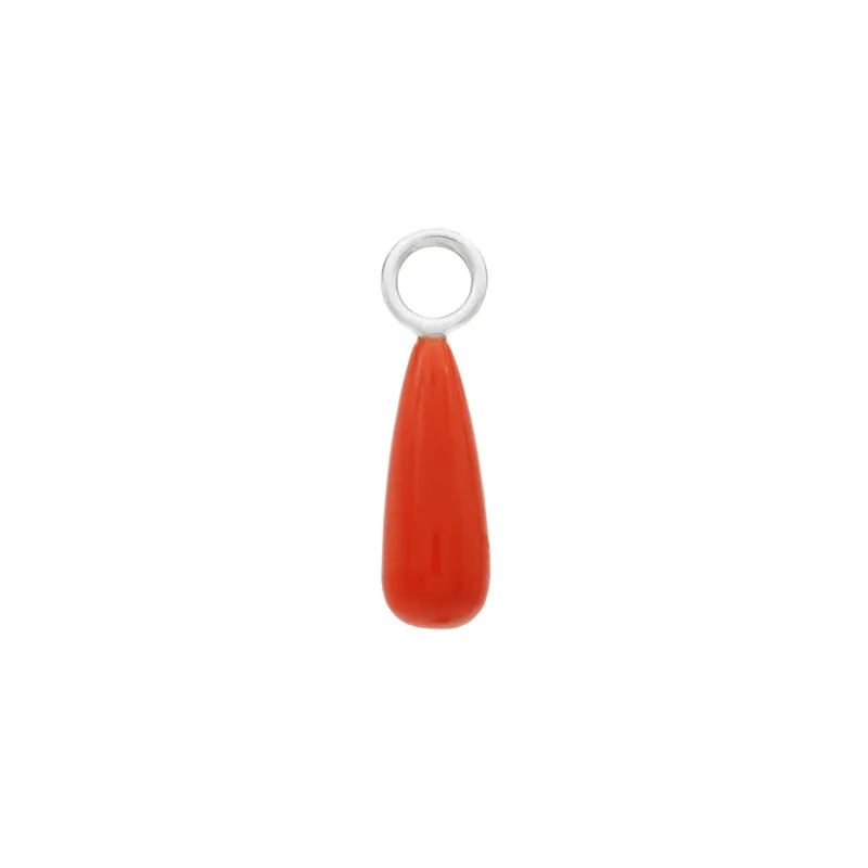 Baby Coral Drop Hoop Charm - Image 2