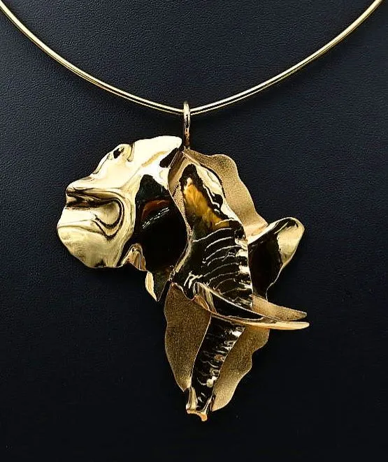 Africa (VL) 18ct Gold Plated Pendant
