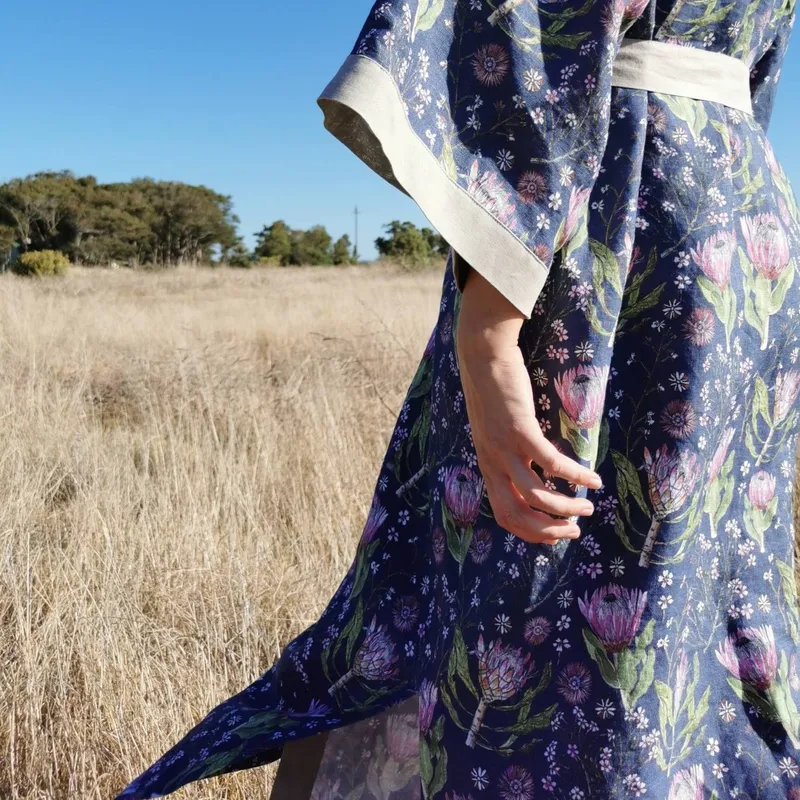 Japanese Kimono in pure linen - Image 1