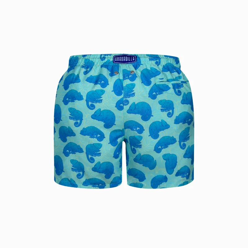 Mid-length Swim Shorts | Chameleon / Mint - Image 2