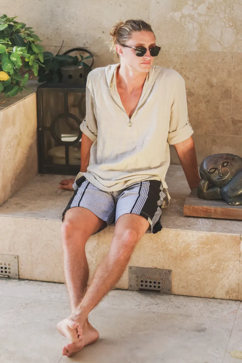 Regular Fit Shorts - Grey & Black - Image 4