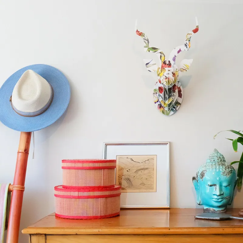 Mini Kudu head with Fynbos print - Image 2