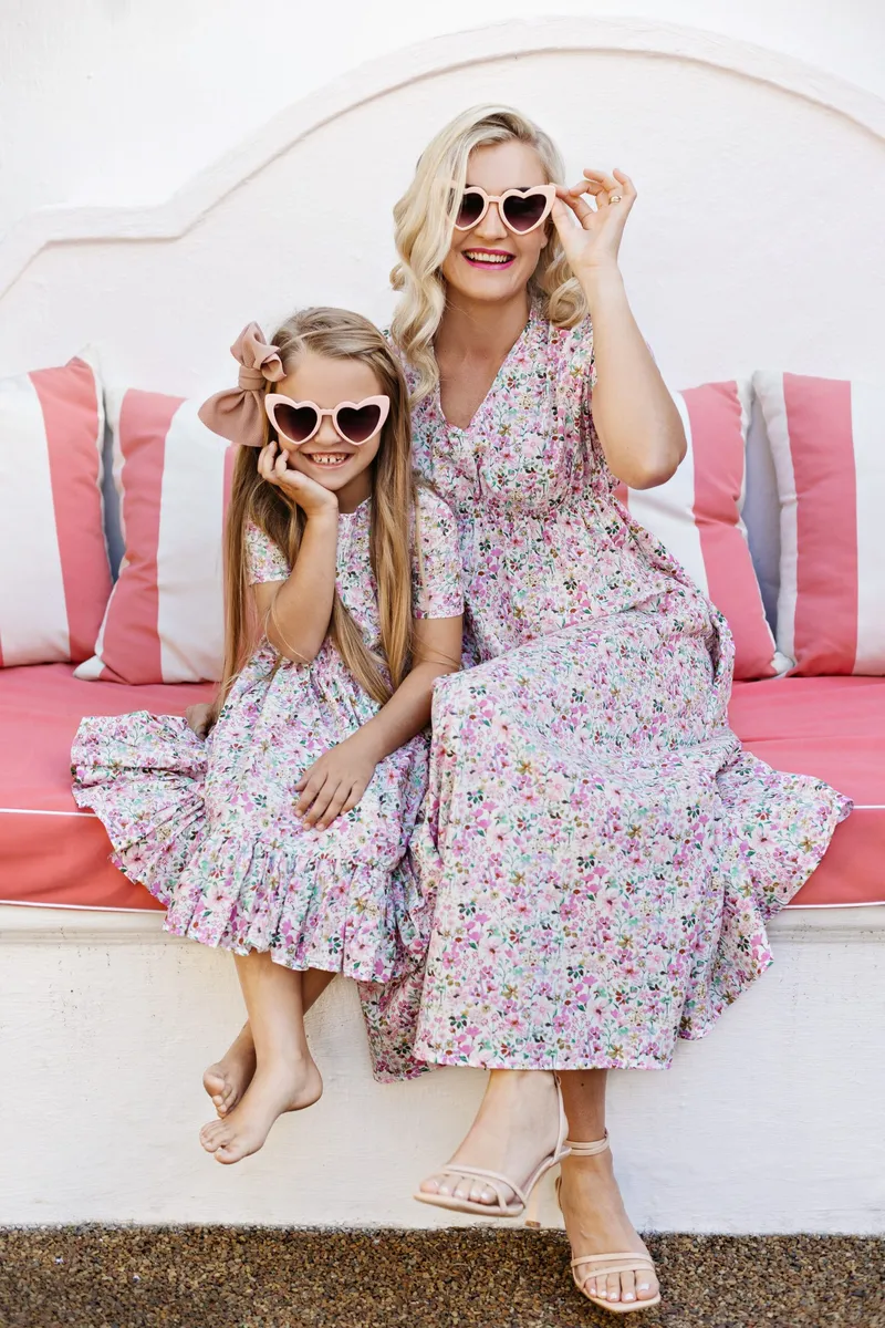 Ladies Dress-Watercolour-Mommy-and-Me - Image 1