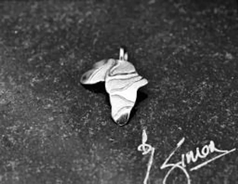 Africa /Zebra (s) Sterling Silver Pendant - Image 2