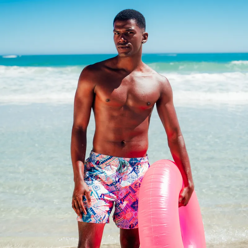Mid-length Swim Shorts | Mermaid Mosaic / Multi - Image 1