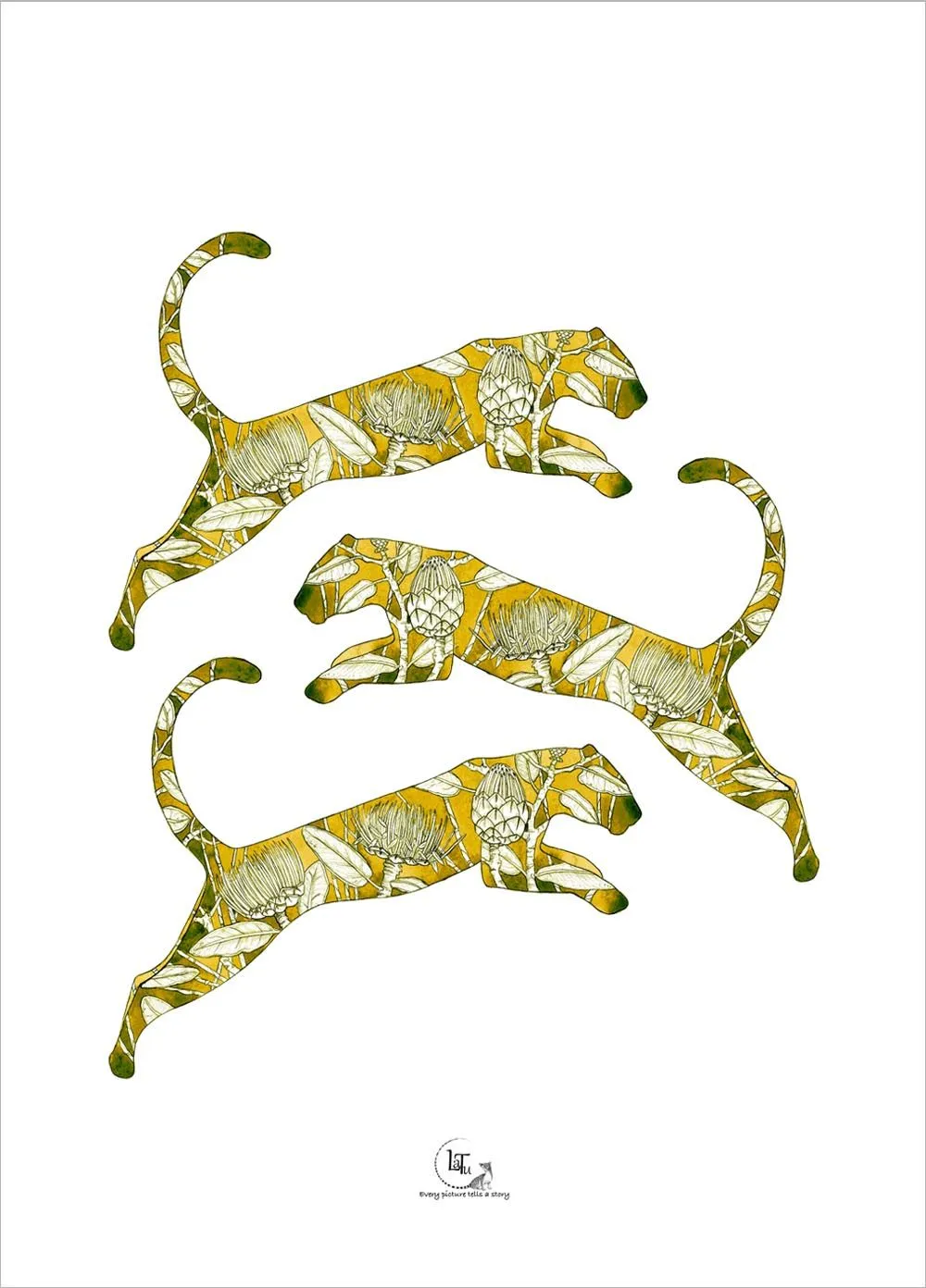 Tea Towels - Leaping Leopards