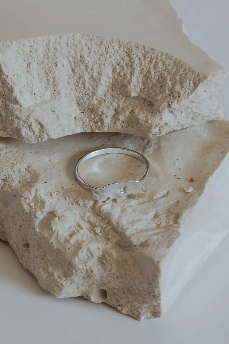 Rhino with Heart Cutout Ring - Image 3