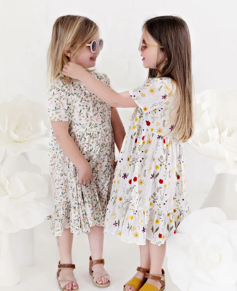 Girls'- Yellow Daisy- Dress - Image 1