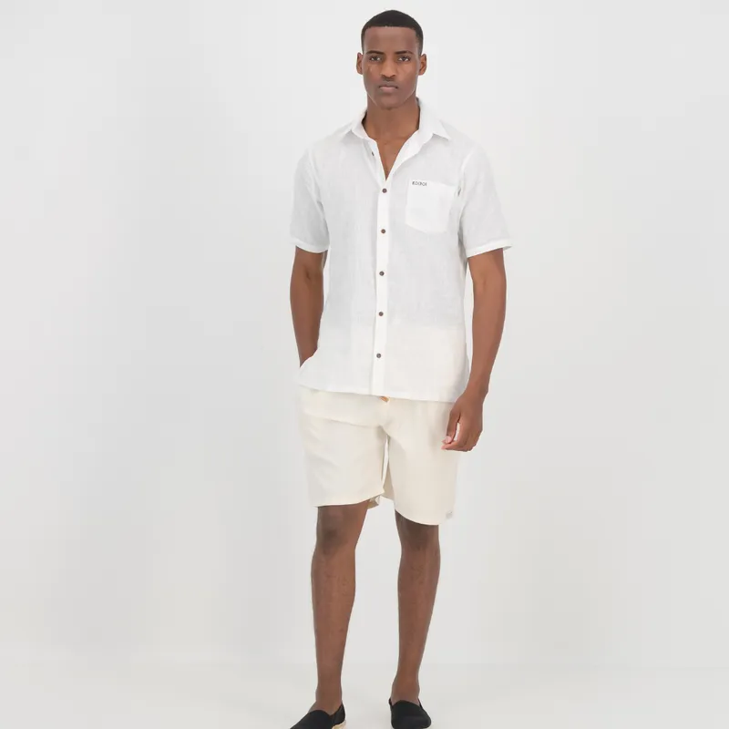 Relaxed Fit Shorts - Solid Cream - Image 1