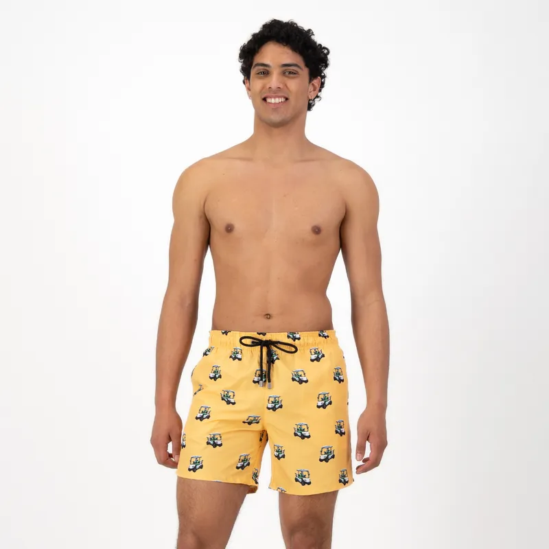 Mid-length Swim Shorts | Golf / Yellow - Image 1