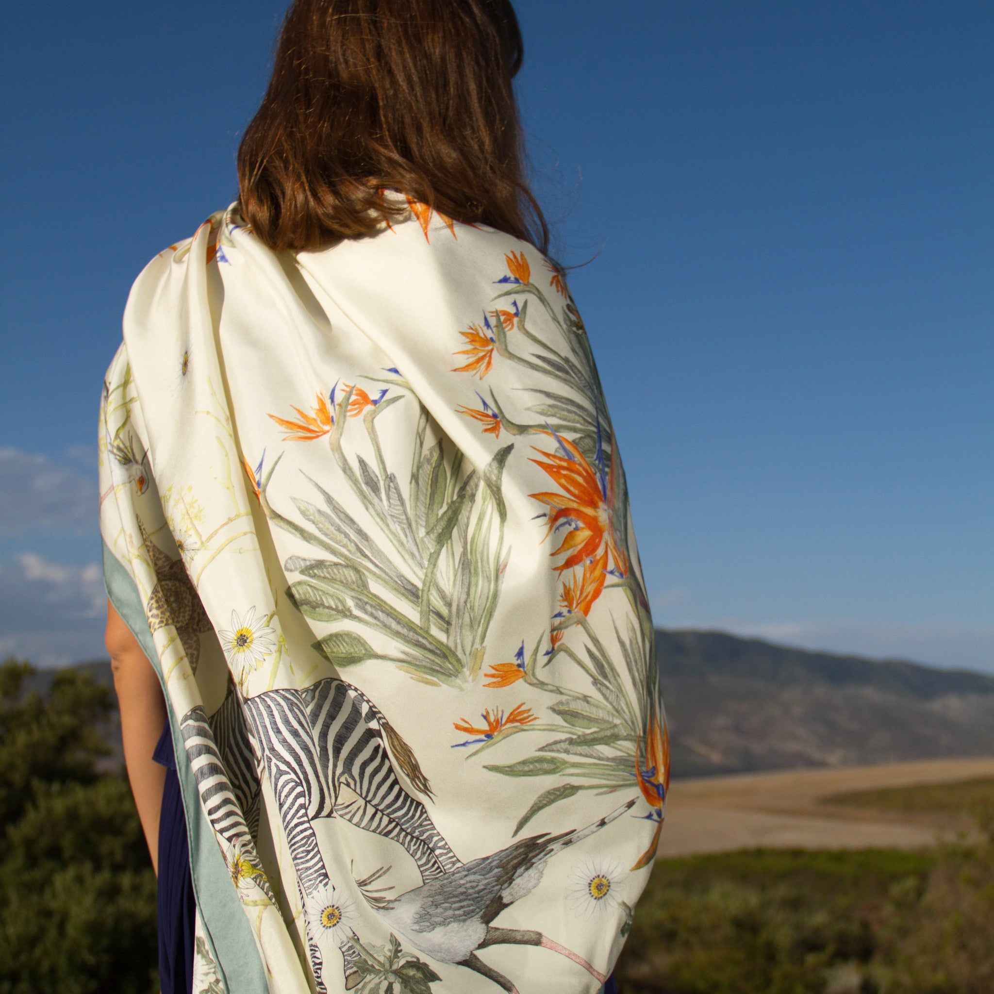 Mulberry Silk Scarf ~ Moonlit Reverie