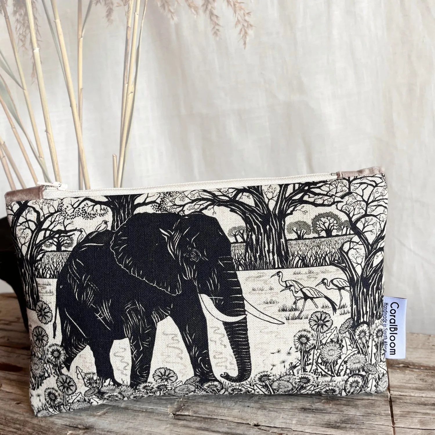Elephant Zip Bag