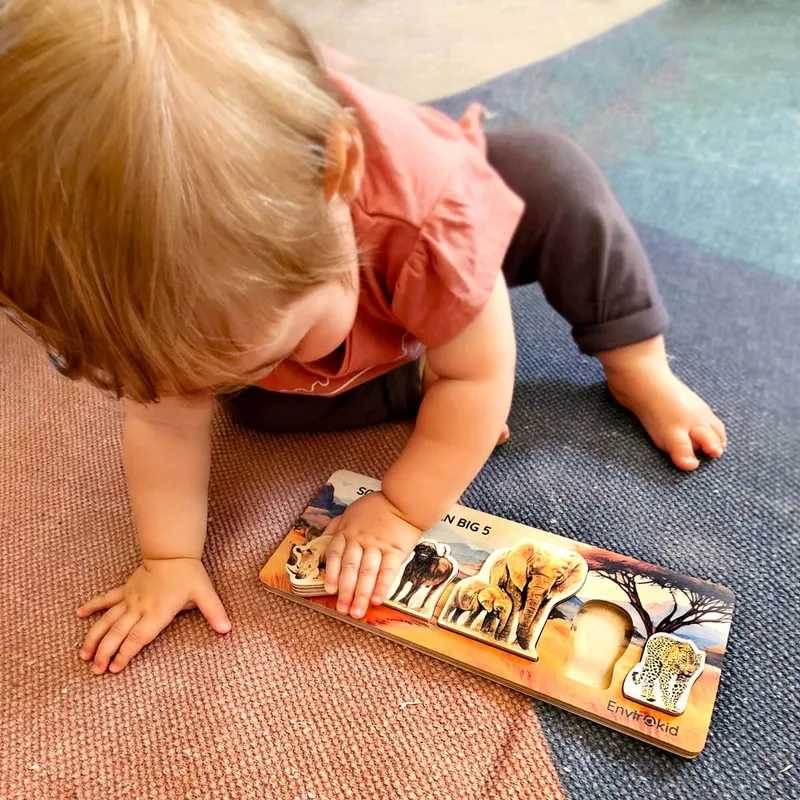 Wooden Baby Puzzle - Big Five - Image 2