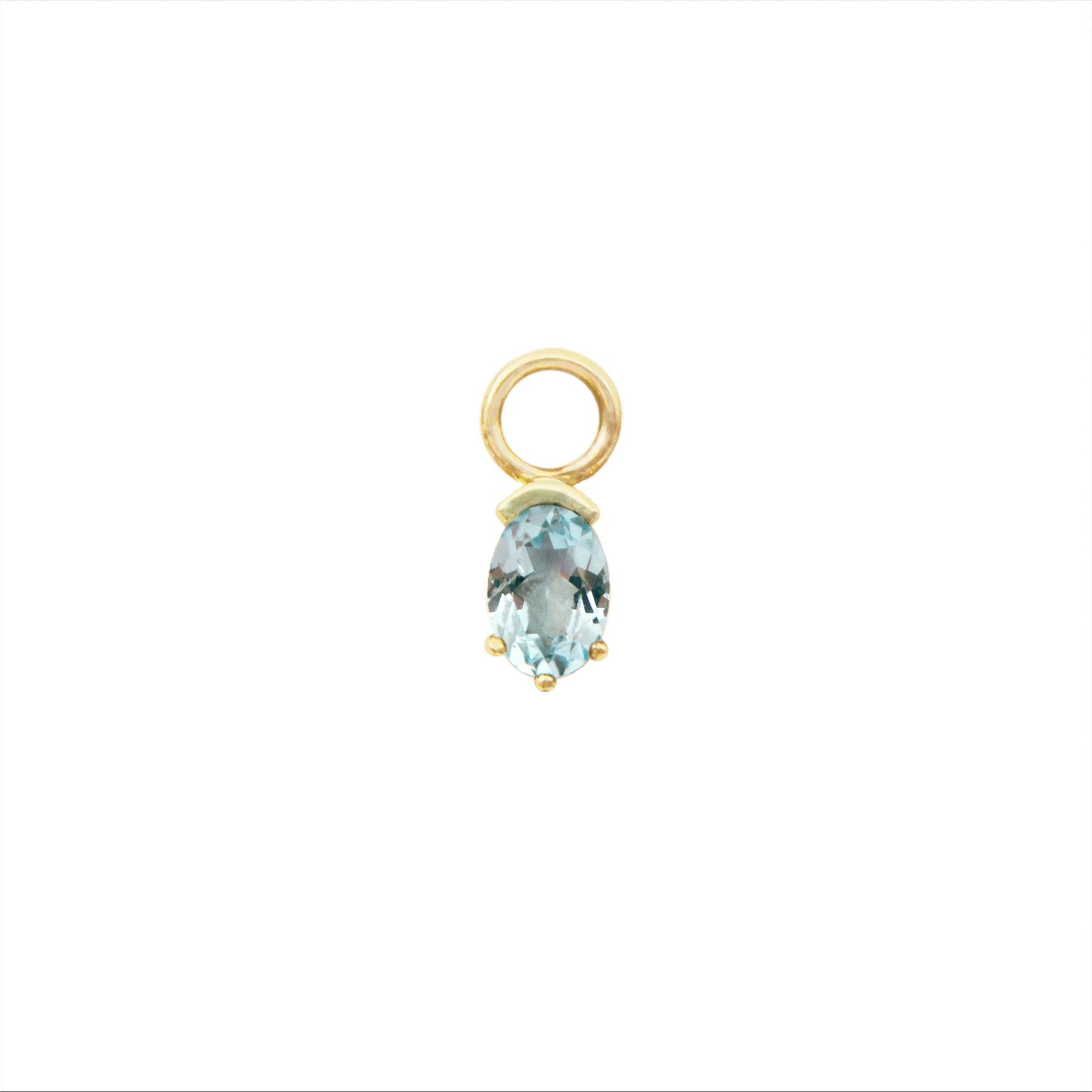 Sky Blue Topaz Juicy Gem Hoop Charm