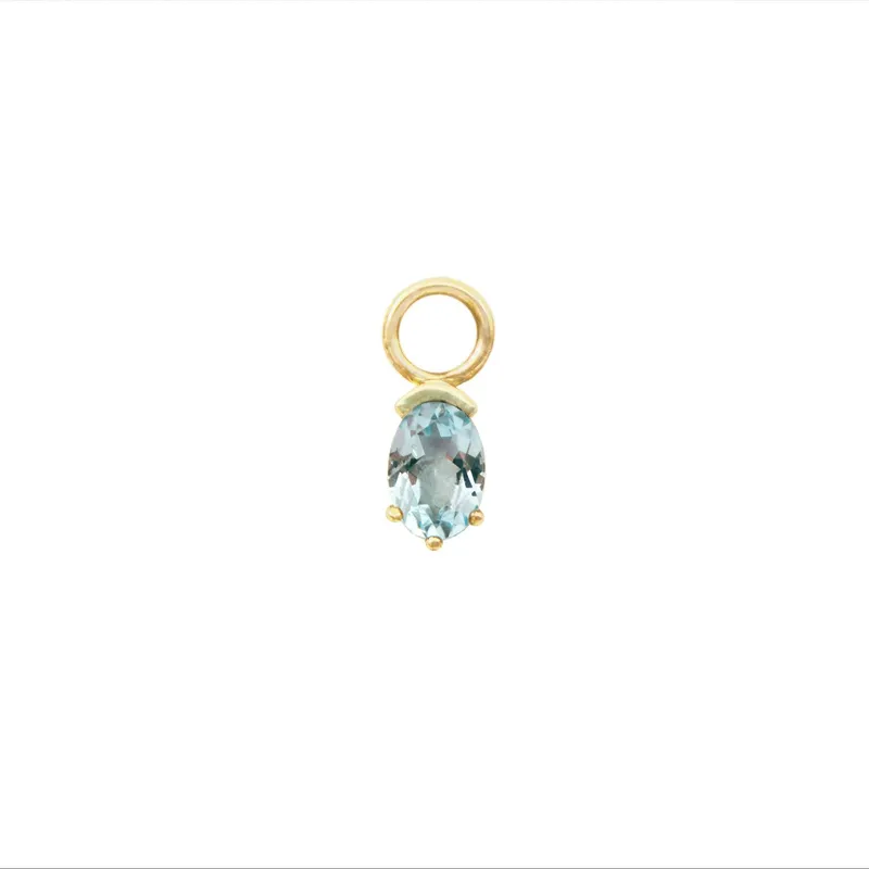 Sky Blue Topaz Juicy Gem Hoop Charm - Image 1