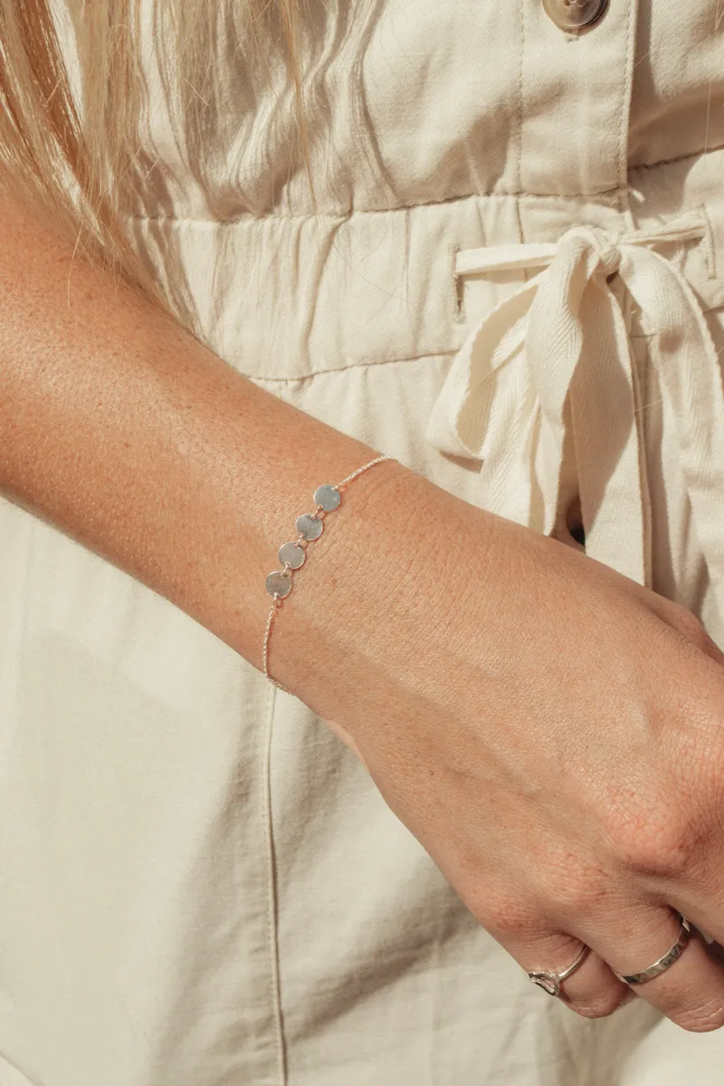 Four Flat Circle Bracelet - Image 4