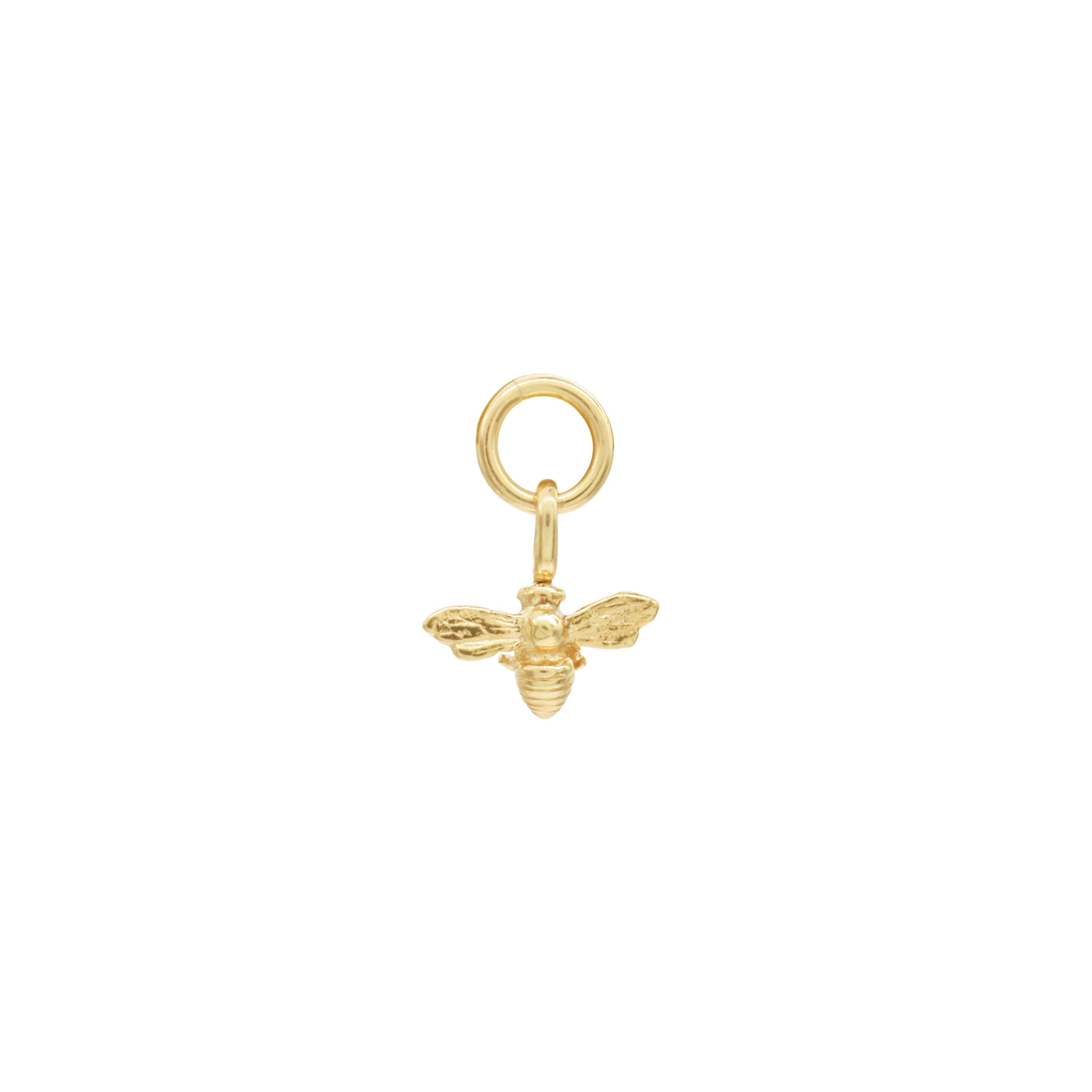 Tiny Bee Hoop Charm