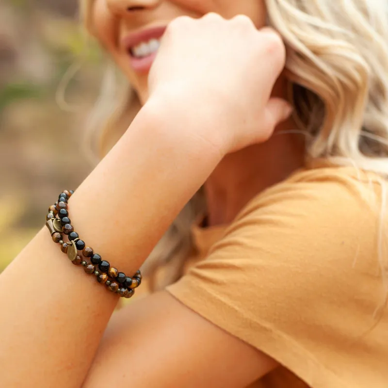 Obsidian and Tiger Eye Bracelet - Image 8