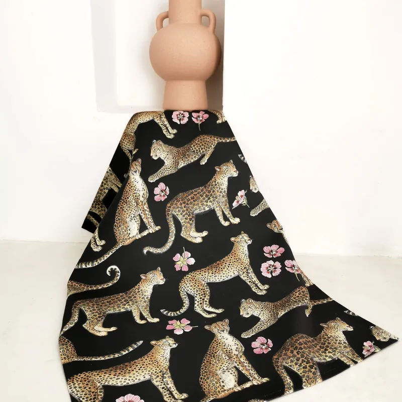 Leopards Cotton Tea Towel - Image 3