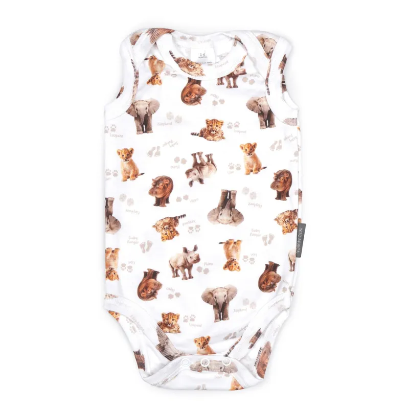 Baby Sleeveless Printed Romper - Image 1