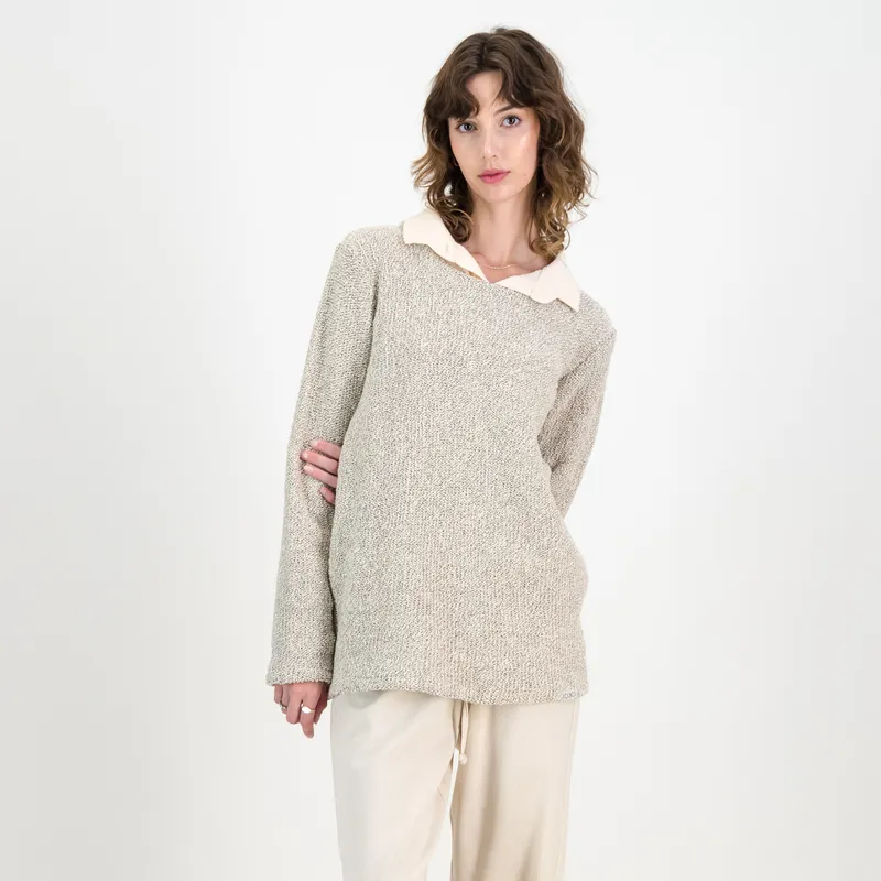 Women's Knitted Round Neck Jersey - Image 1